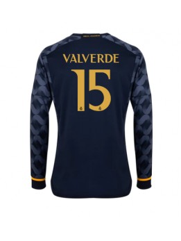 Real Madrid Federico Valverde #15 Replika Borta Kläder 2023-24 Långärmad